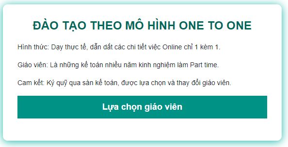 Đào tạo kế toán theo mô hình One to One