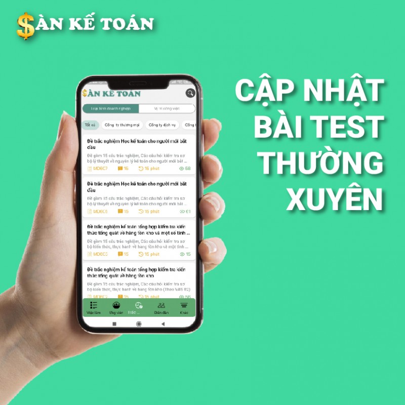 Trắc nghiệm kế toán mới nhất
