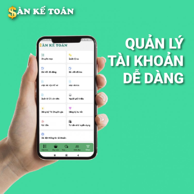 Quản lý tài khoản kế toán