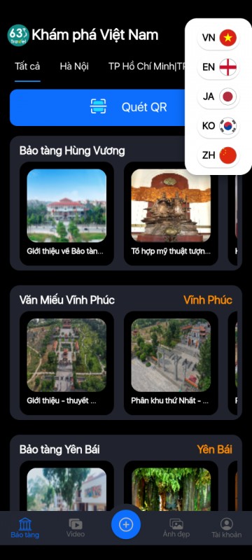 ứng dụng thuyết minh tự động bảo tàng đa ngôn ngữ