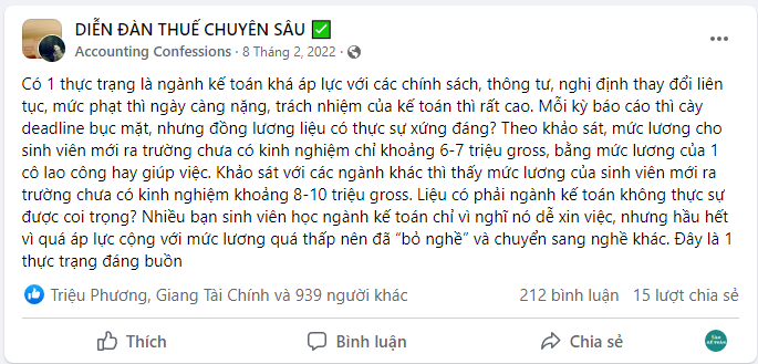 Tâm sự nghề kế toán