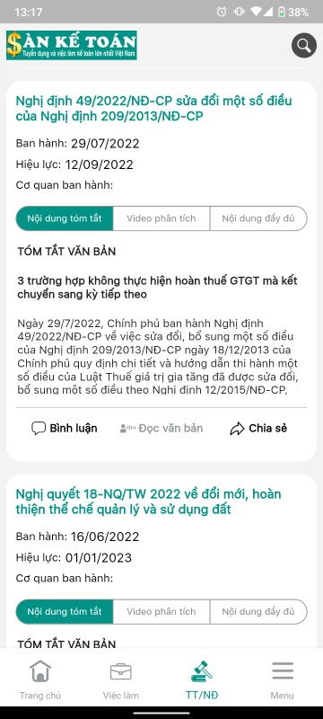 Thông tư nghị định mới nhất của bộ tài chính