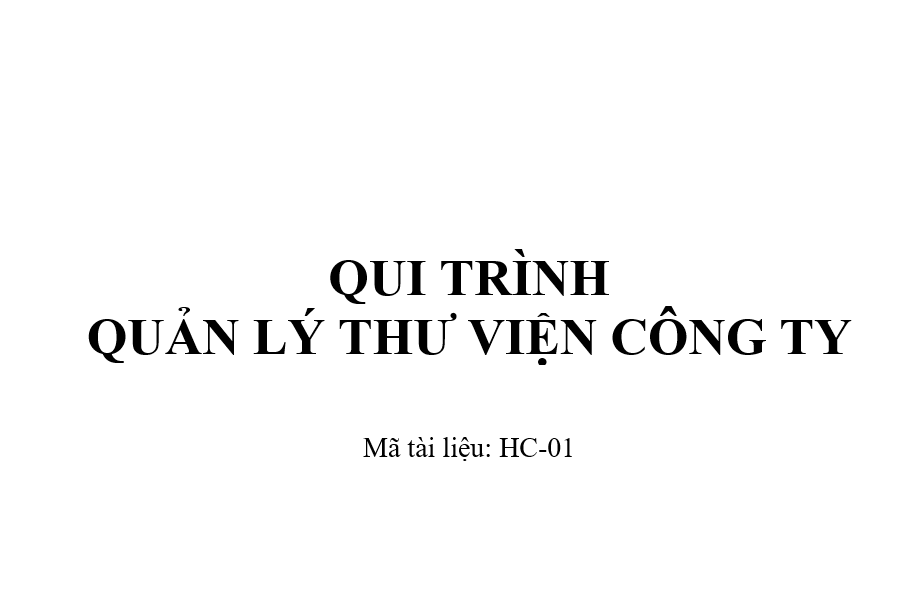 Quy trình quản lý thư viện 
