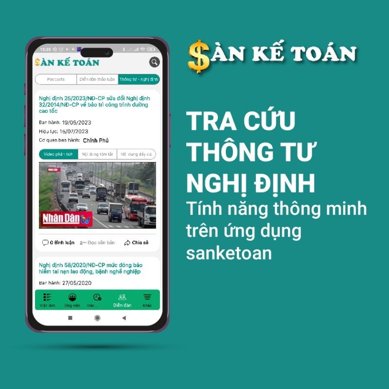 Tra cứu Thông tư - Nghị định | Tính năng thông minh trong ứng dụng sanketoan