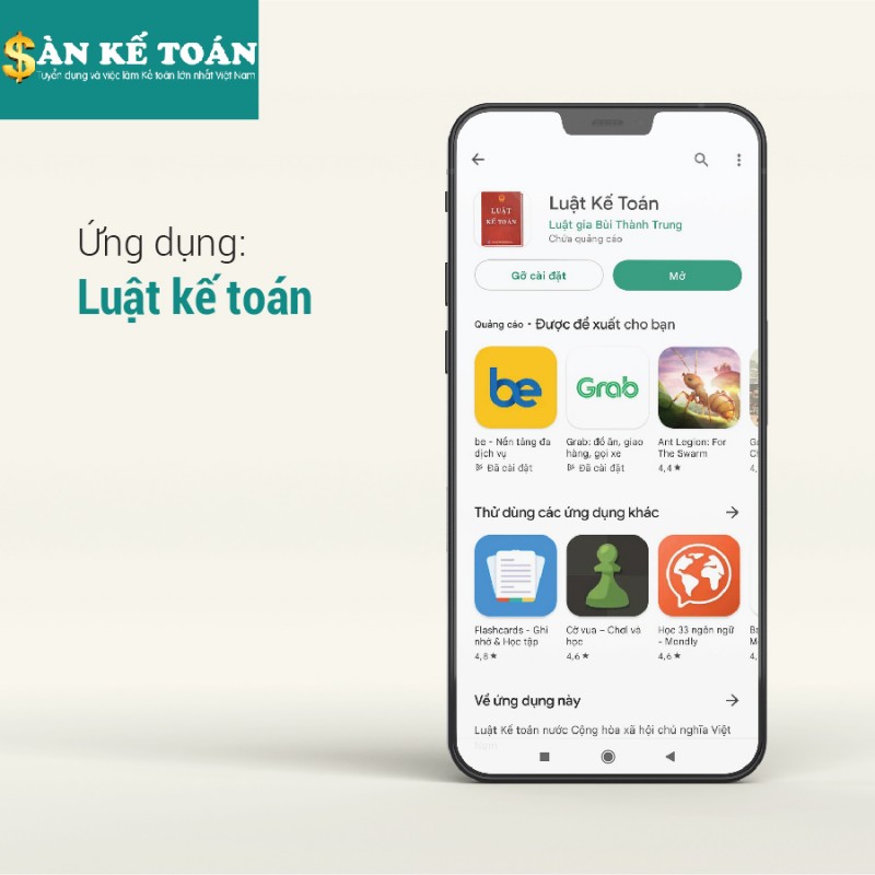Ứng dụng luật kế toán