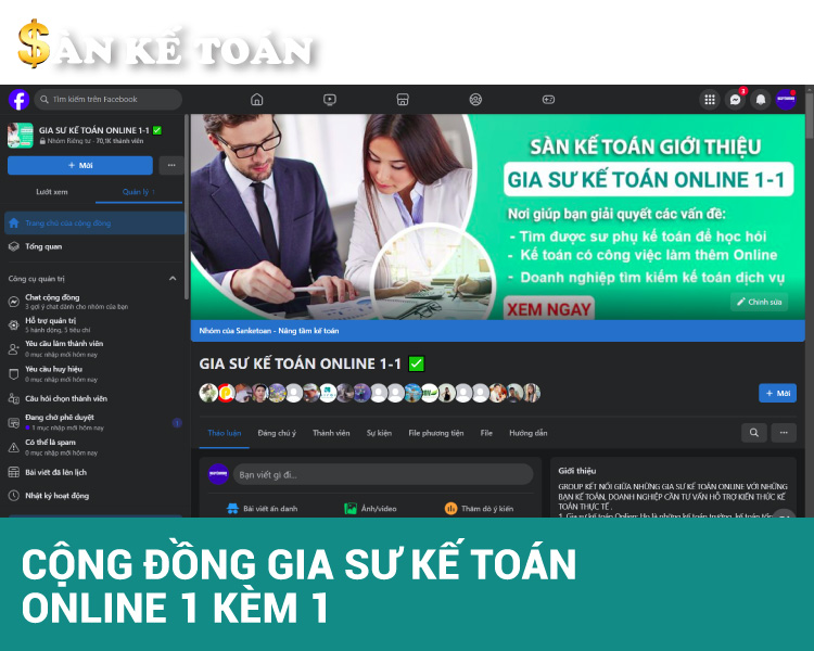 Cộng đồng gia sư kế toán 1 kèm 1